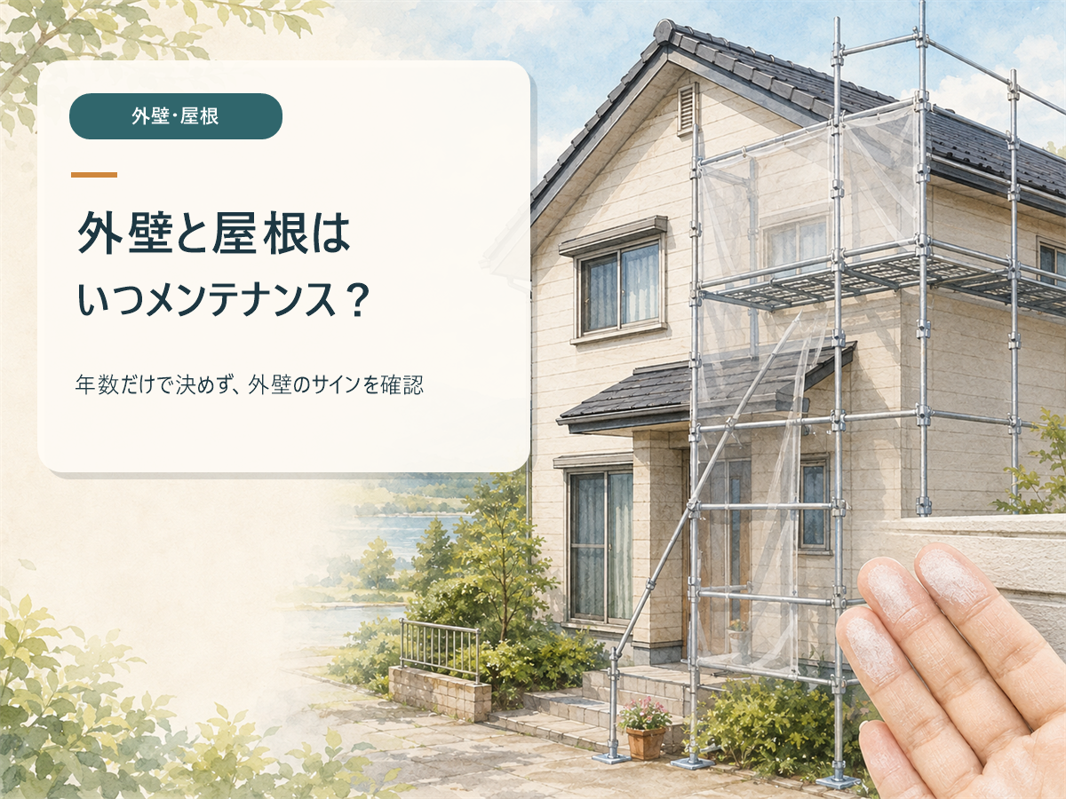 外壁と屋根はいつメンテナンスすればいいのかを解説する記事のアイキャッチ画像