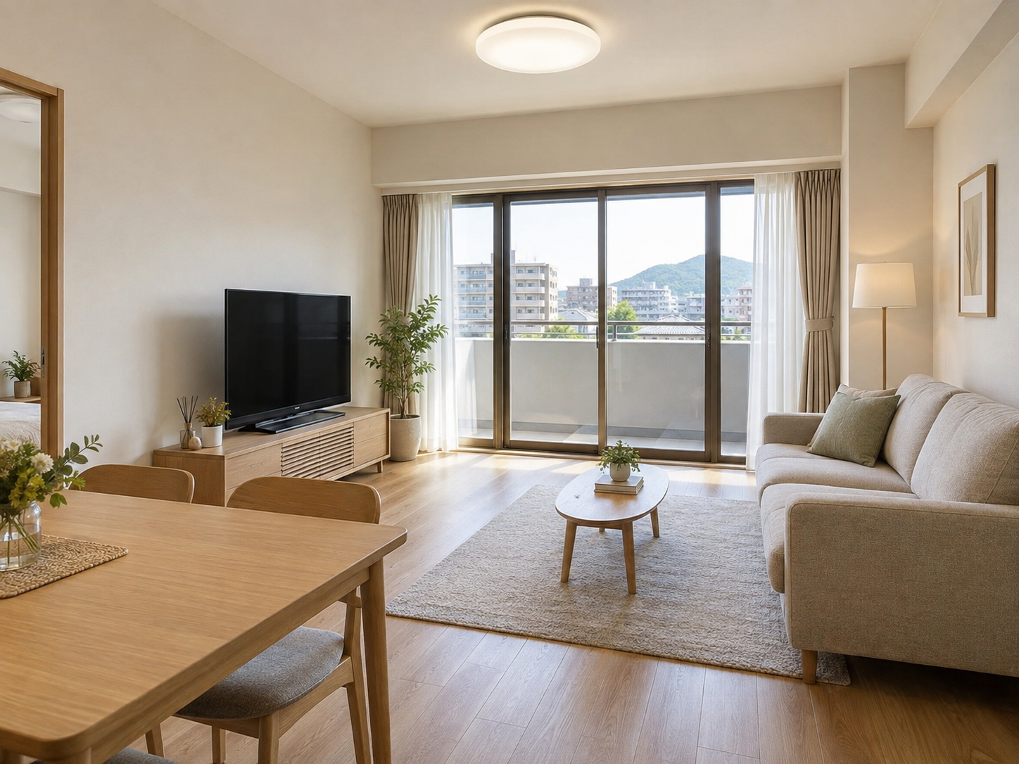 リフォーム後のマンションのリビング